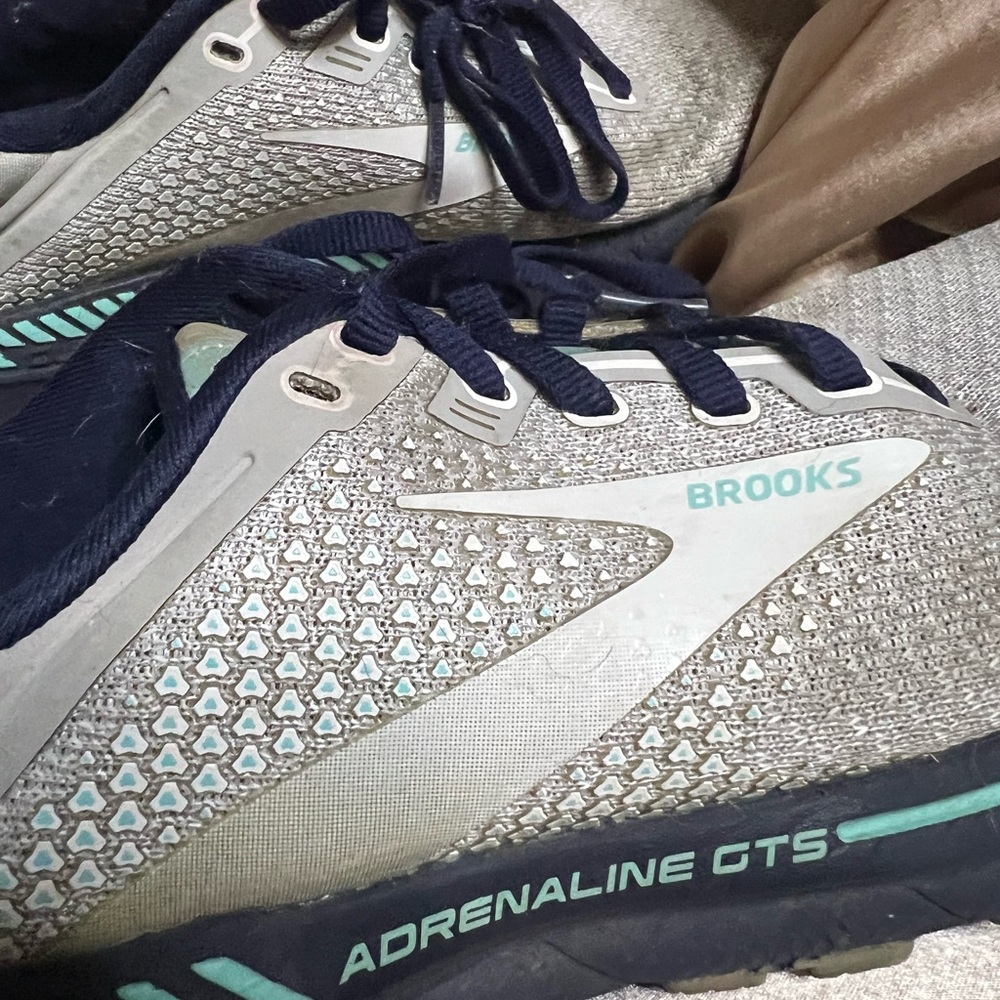 Brooks Gray and Blue Athletic Shoes